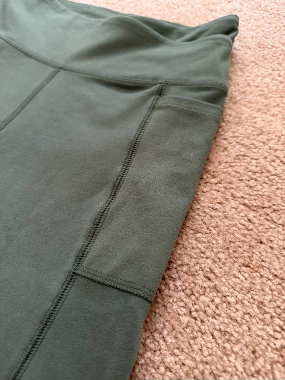 High-Waist Green Women's Biker Shorts